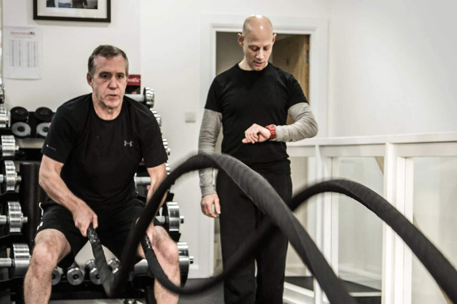 A client training under supervision at PerformanceRx